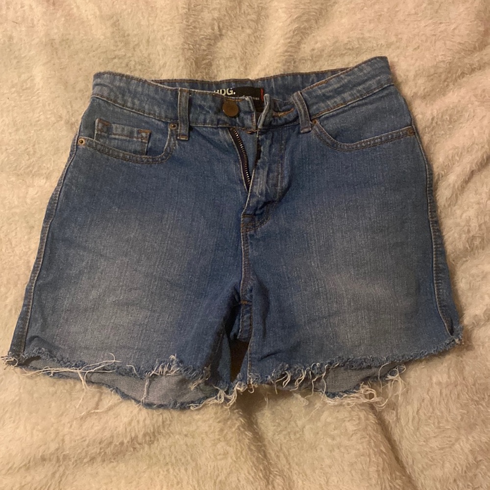 BDG high rise denim shorts